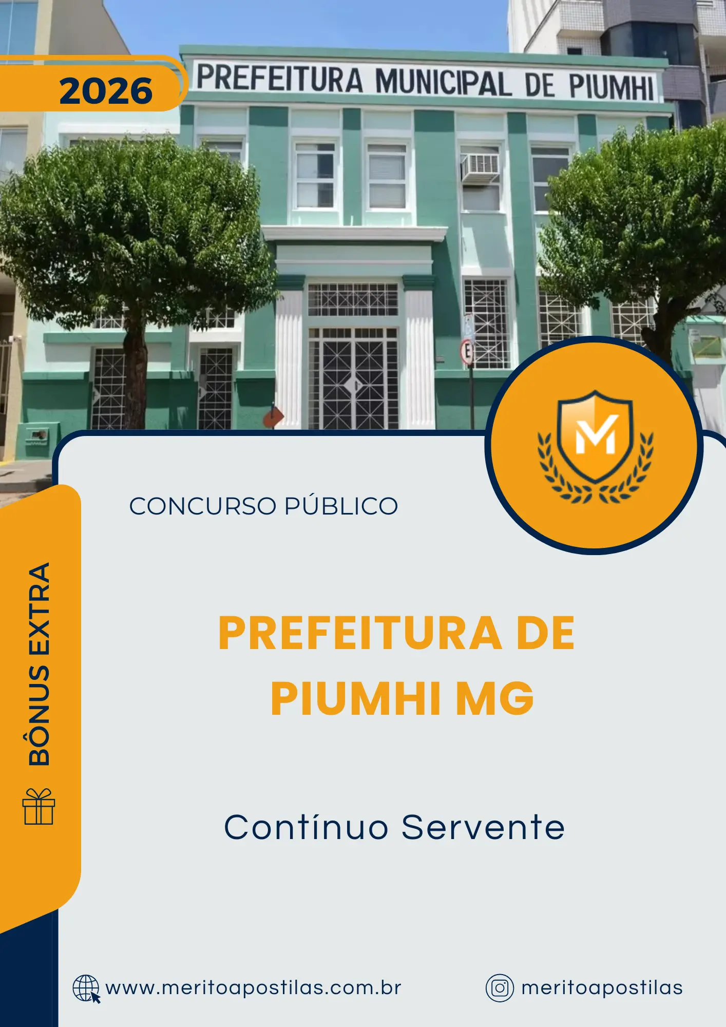Apostila Contínuo Servente Prefeitura de Piumhi MG 2026