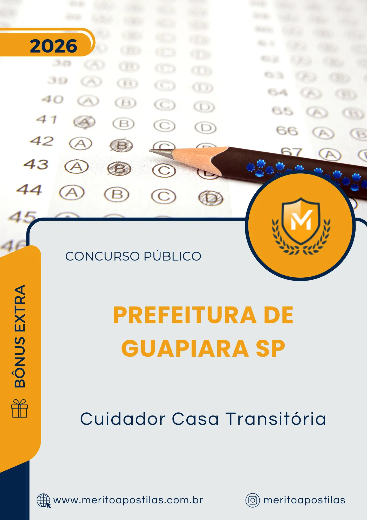 Apostila Cuidador Casa Transitória Prefeitura de Guapiara SP 2026