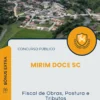Apostila Fiscal de Obras Postura e Tributos Prefeitura de Mirim Doce SC 2026