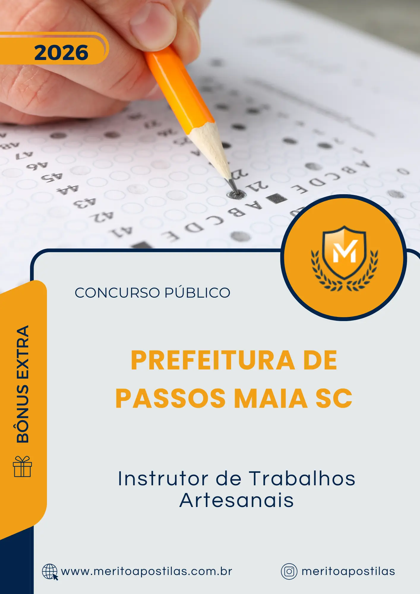 Apostila Instrutor de Trabalhos Artesanais Prefeitura de Passos Maia SC 2026