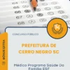 Apostila Médico Programa Saúde Da Família ESF Prefeitura de Cerro Negro SC 2026