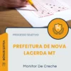 Apostila Monitor De Creche Prefeitura de Nova Lacerda MT 2026