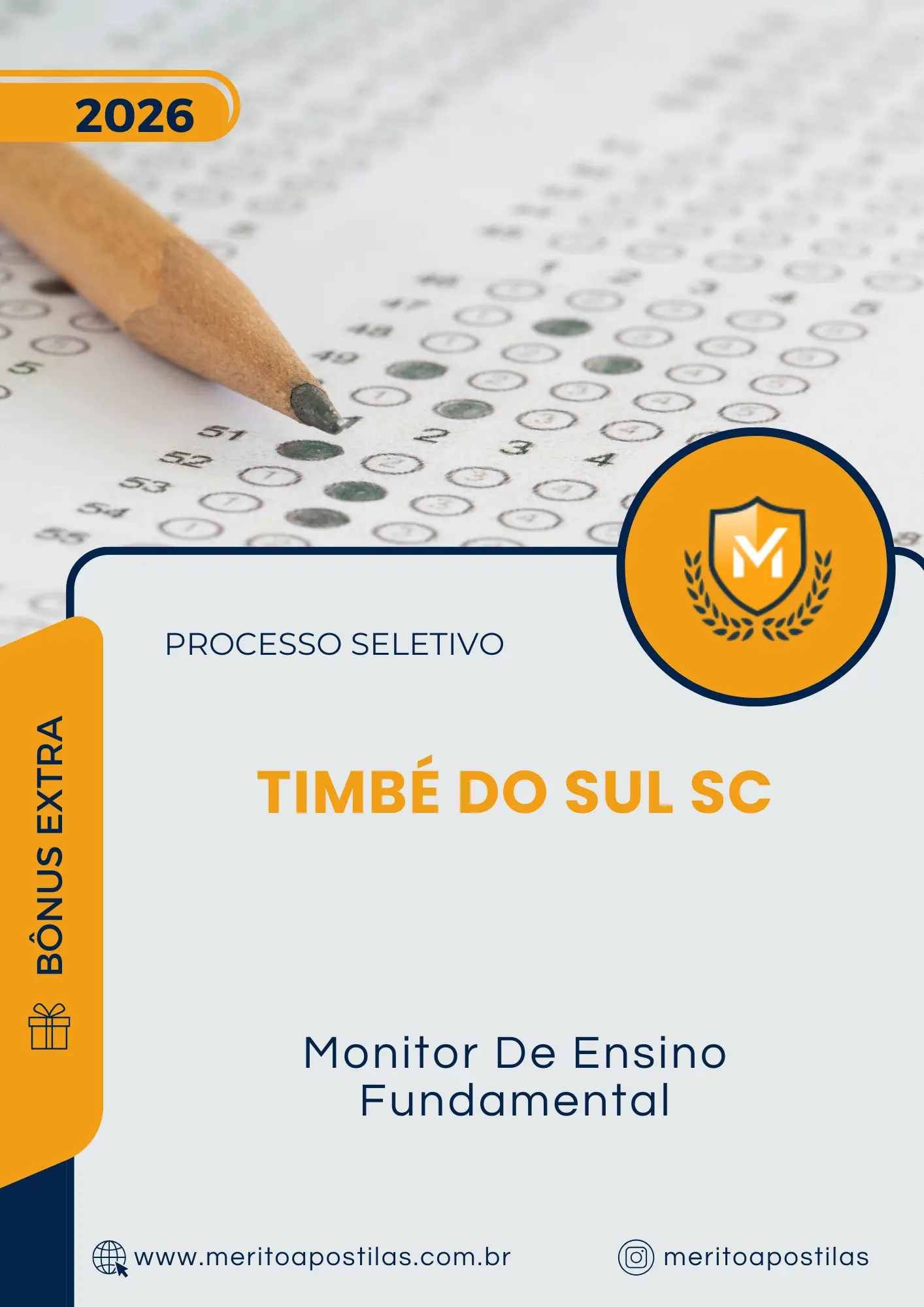 Apostila Monitor De Ensino Fundamental Prefeitura de Timbé do Sul SC 2026