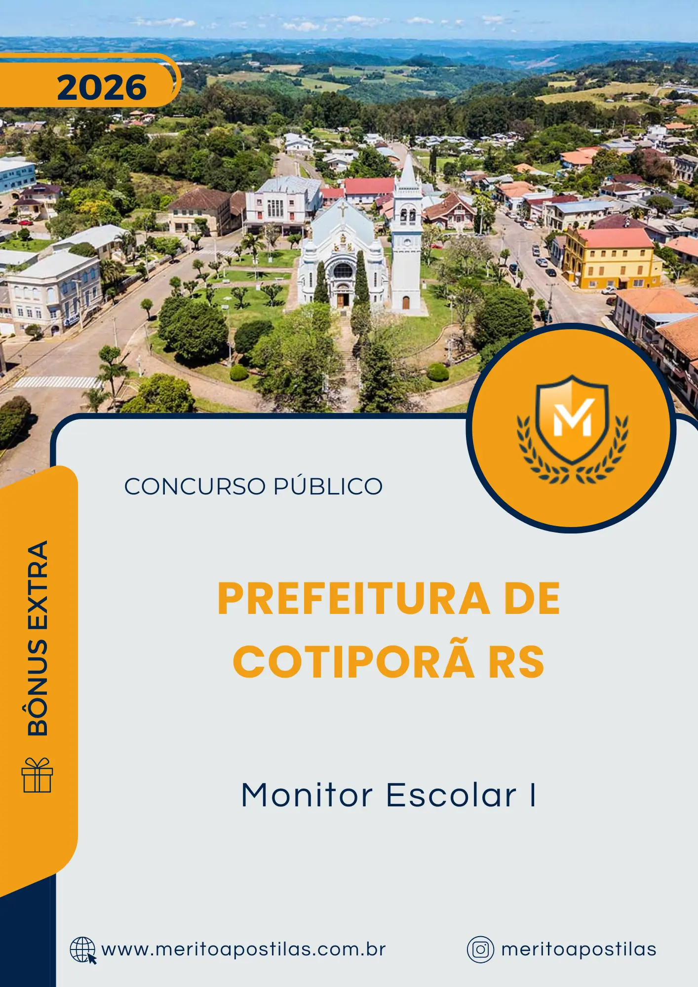Apostila Monitor Escolar I Prefeitura de Cotiporã RS 2026