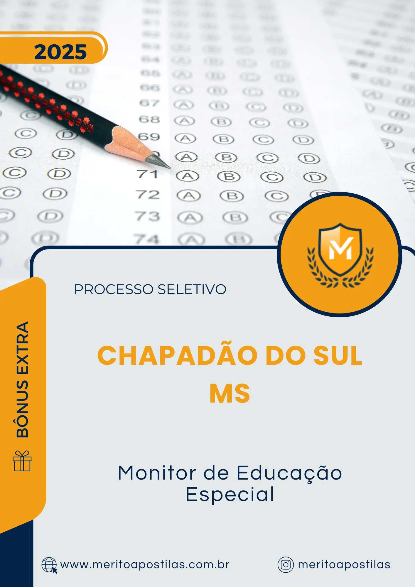 Apostila Monitor de Educação Especial Prefeitura de Chapadão do Sul MS 2025