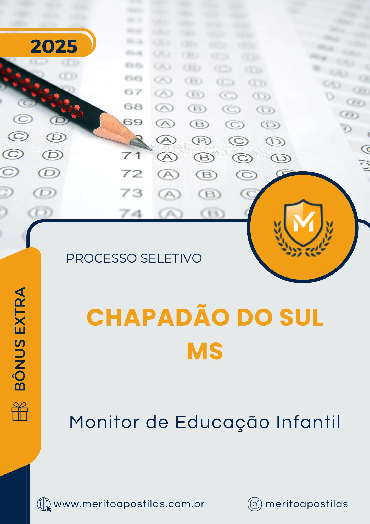 Apostila Monitor de Educação Infantil Prefeitura de Chapadão do Sul MS 2025