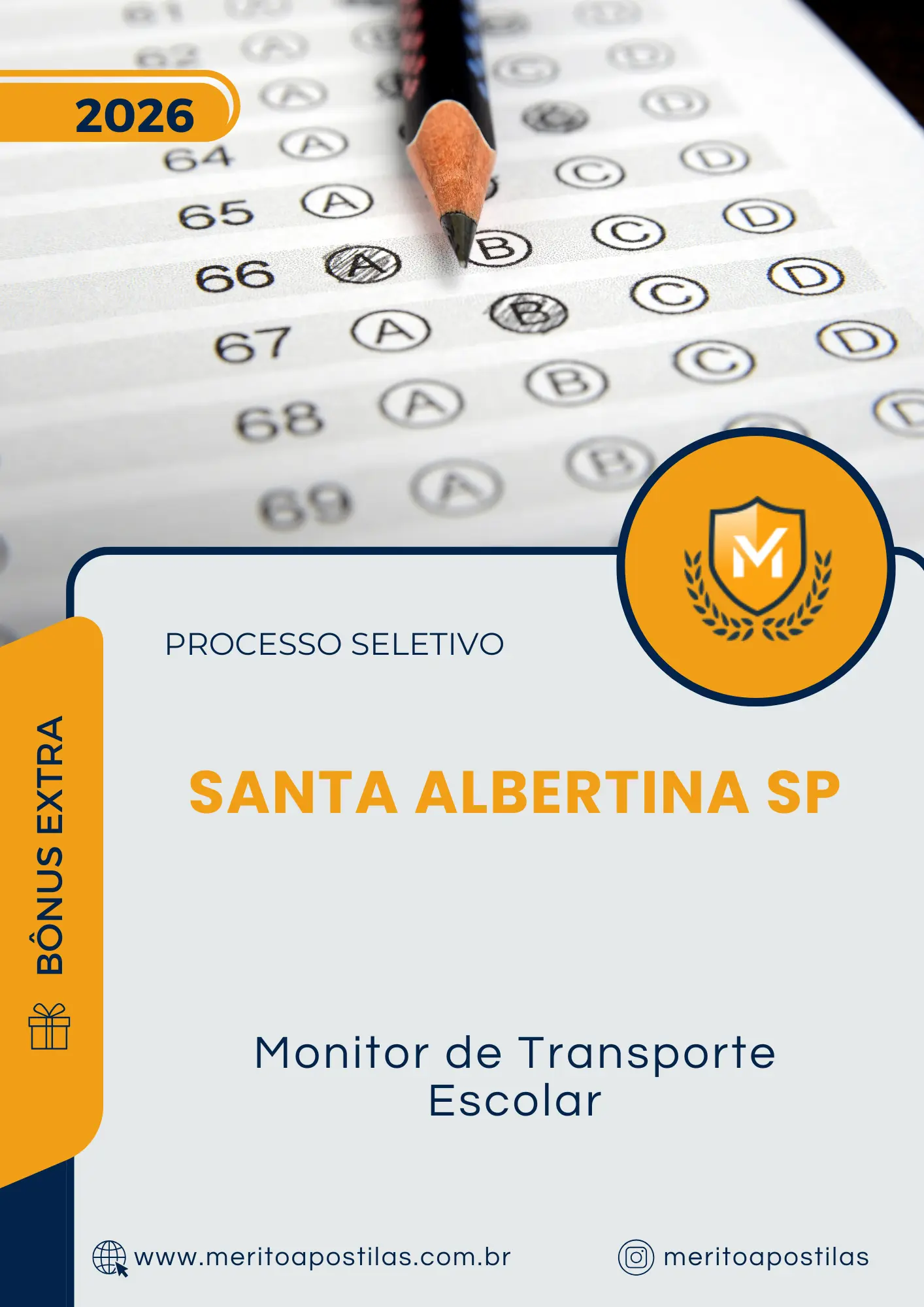 Apostila Monitor de Transporte Escolar Prefeitura de Santa Albertina SP 2026