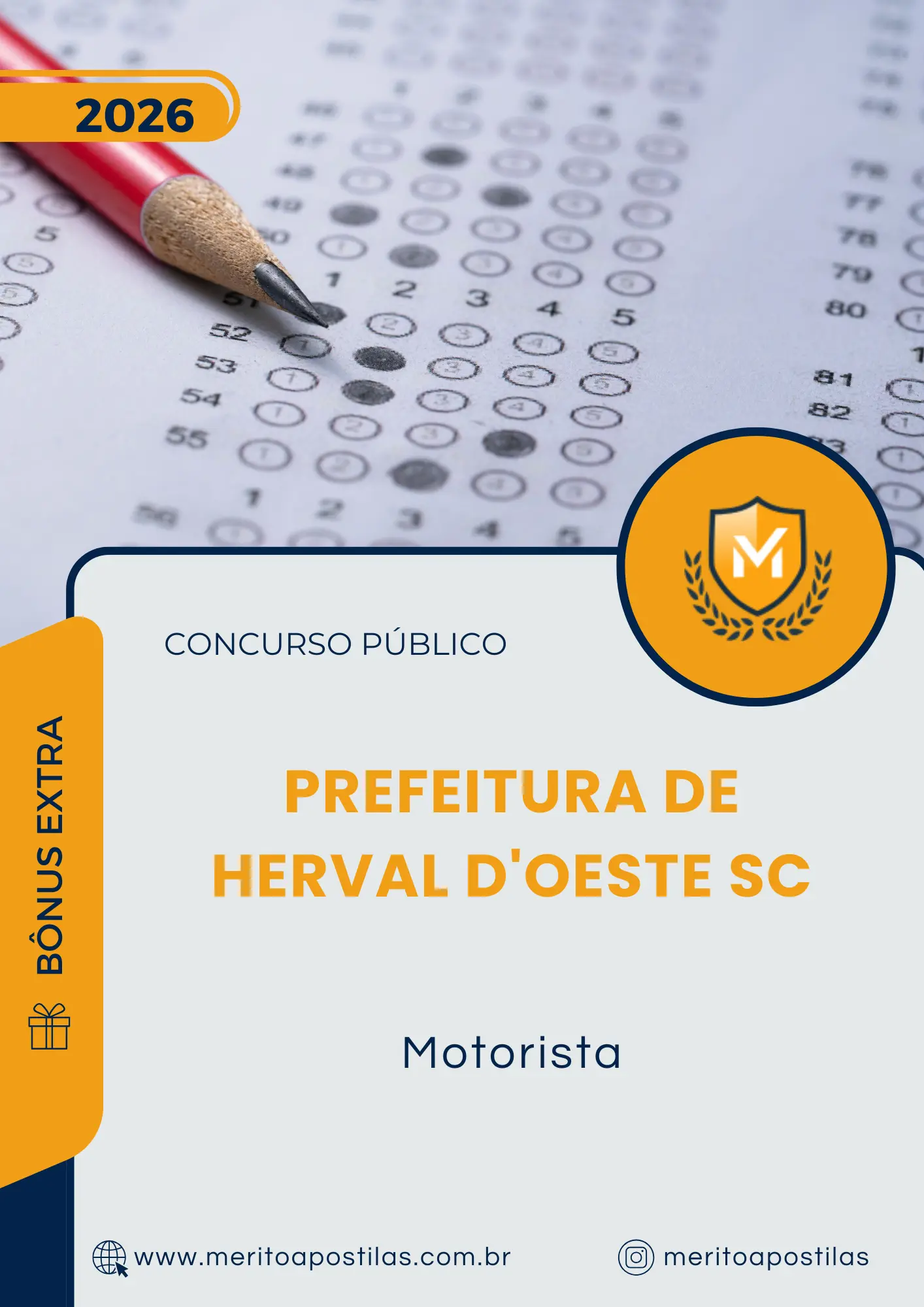 Apostila Motorista Prefeitura de Herval D'Oeste SC 2026