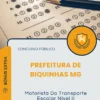Apostila Motorista Do Transporte Escolar Nível II Prefeitura de Biquinhas MG 2026