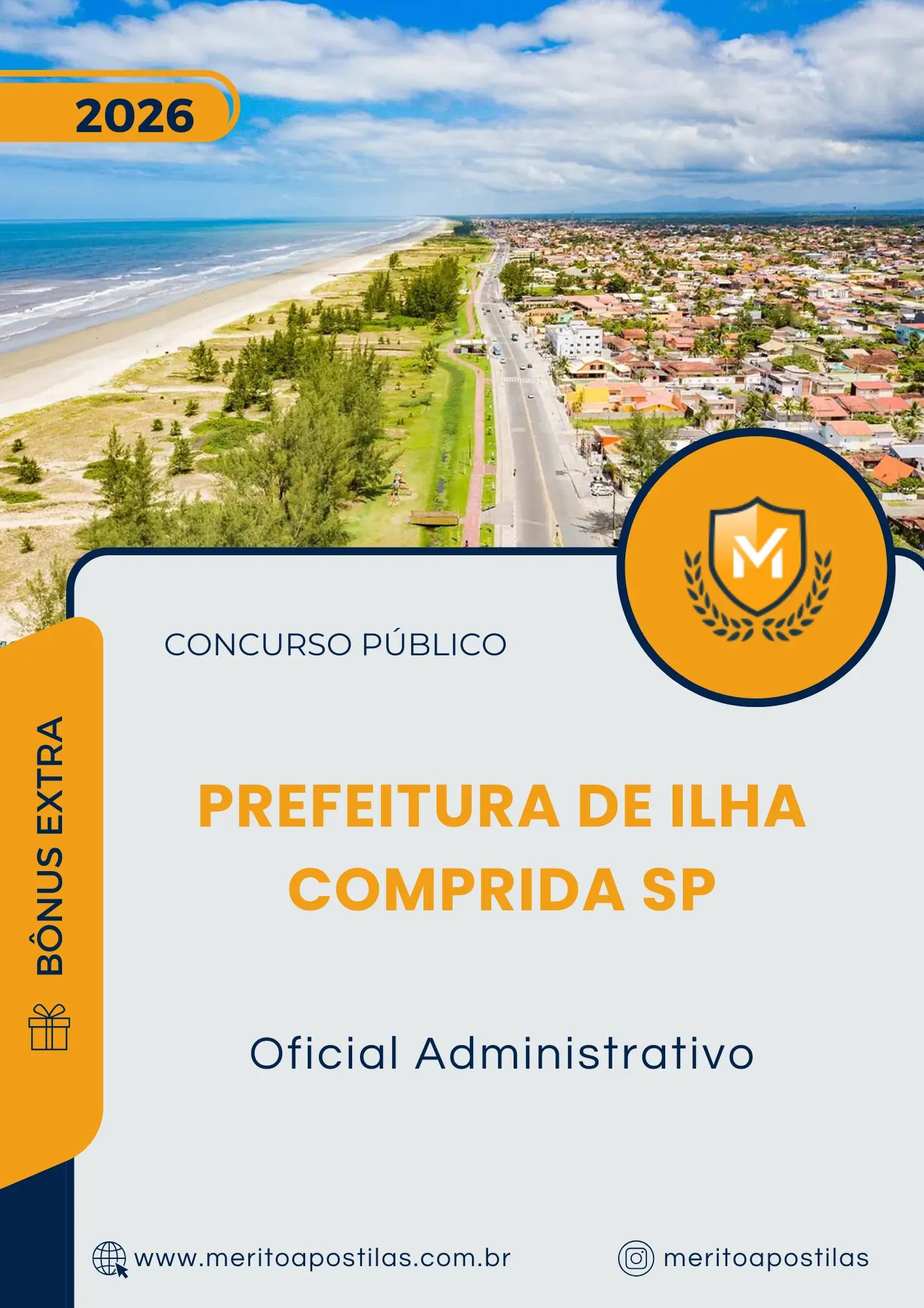 Apostila Oficial Administrativo Prefeitura de Ilha Comprida SP 2026