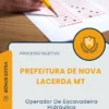 Apostila Operador De Escavadeira Hidráulica Prefeitura de Nova Lacerda MT 2026