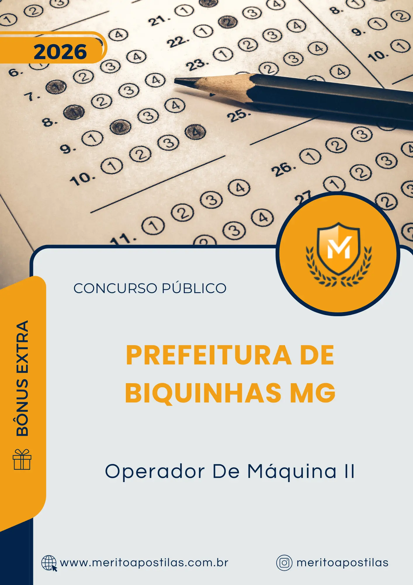 Apostila Operador De Máquina II Prefeitura de Biquinhas MG 2026