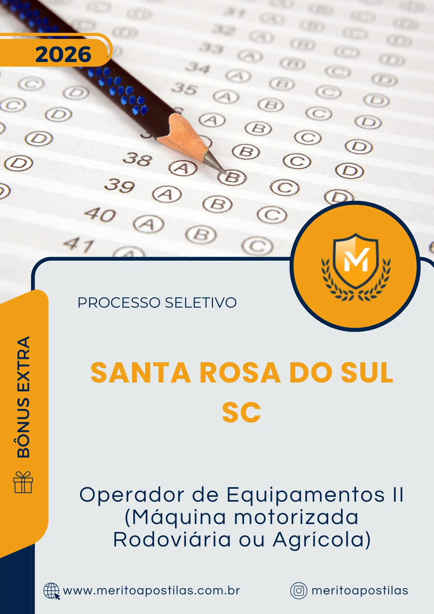 Apostila Operador de Equipamentos II Máquina motorizada Rodoviária ou Agrícola Prefeitura de Santa Rosa do Sul SC 2026