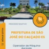 Apostila Operador de Máquina Agrícola Prefeitura de São José do Calçado ES 2026
