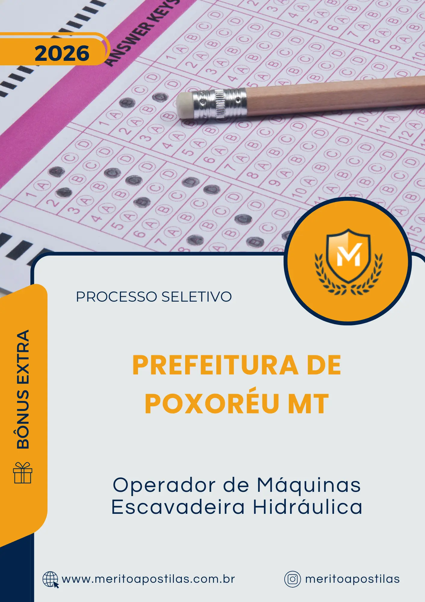 Apostila Operador de Máquinas Escavadeira Hidráulica Prefeitura de Poxoréu MT 2026