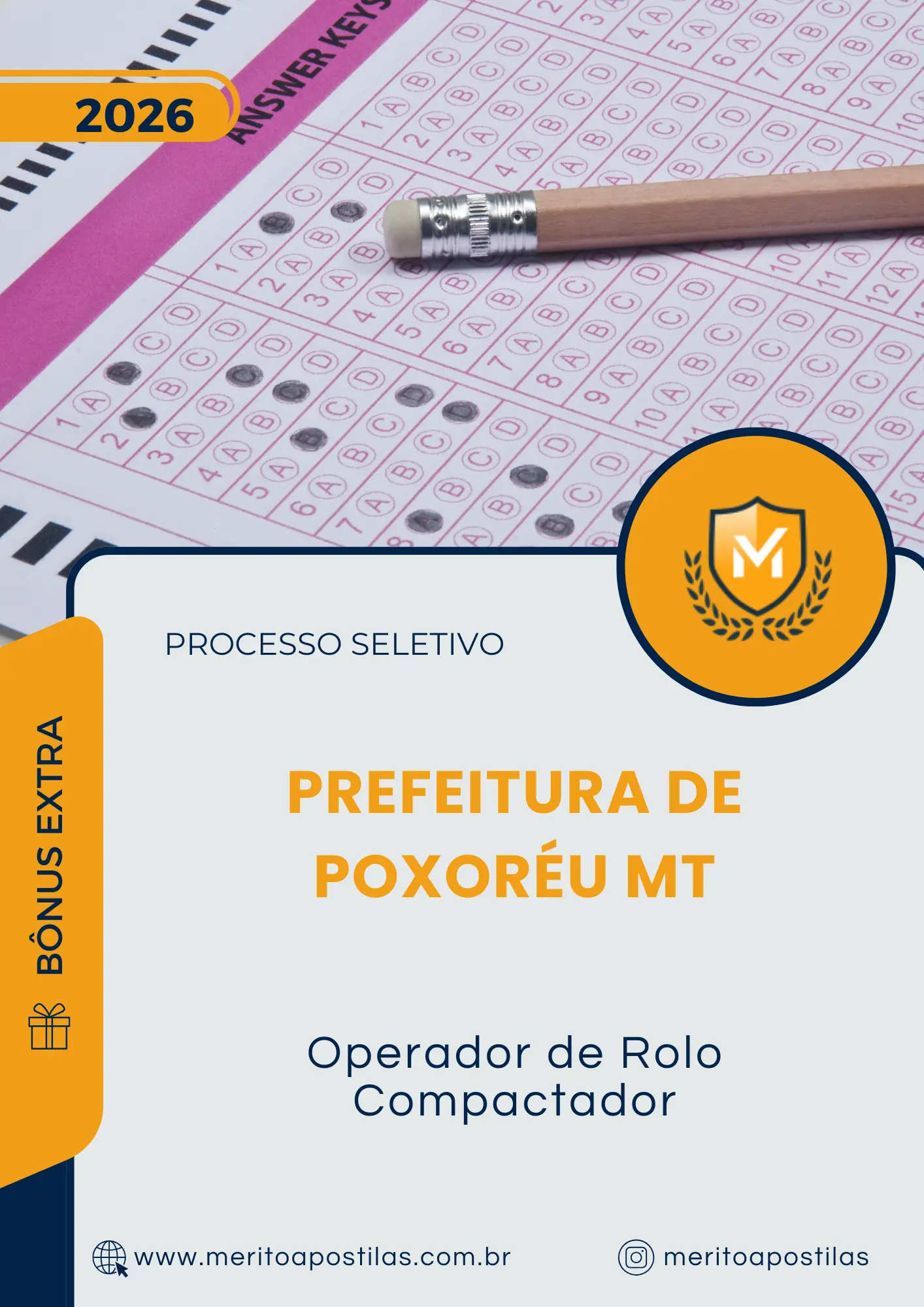 Apostila Operador de Rolo Compactador Prefeitura de Poxoréu MT 2026