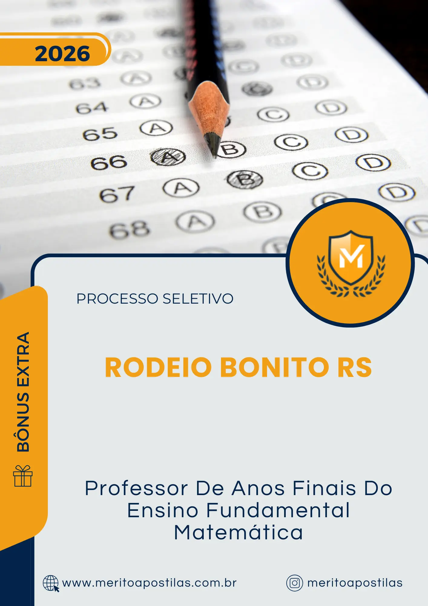 Apostila Professor De Anos Finais Do Ensino Fundamental Matemática Prefeitura de Rodeio Bonito RS 2026