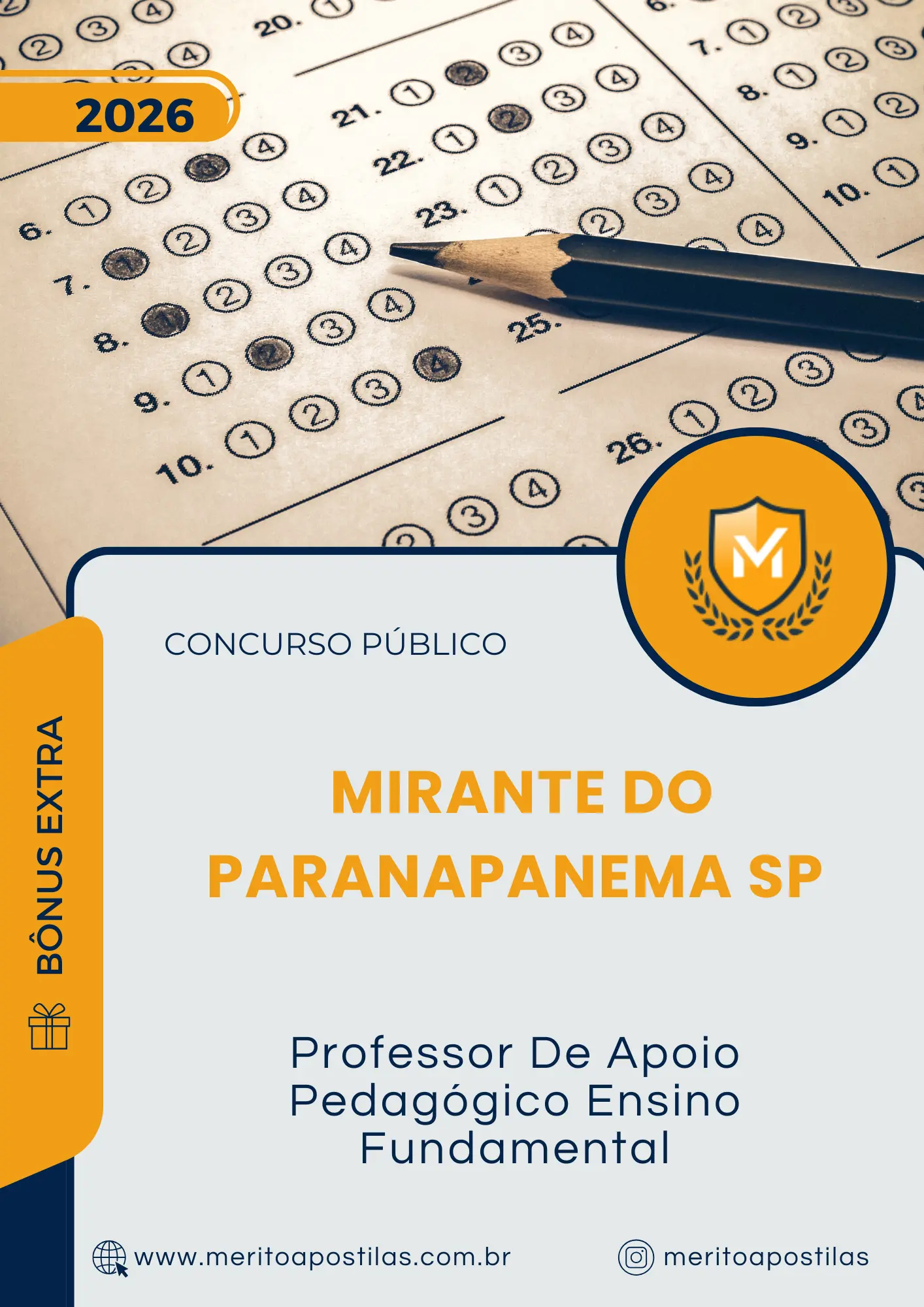 Apostila Professor De Apoio Pedagógico Ensino Fundamental Prefeitura de Mirante do Paranapanema SP 2026