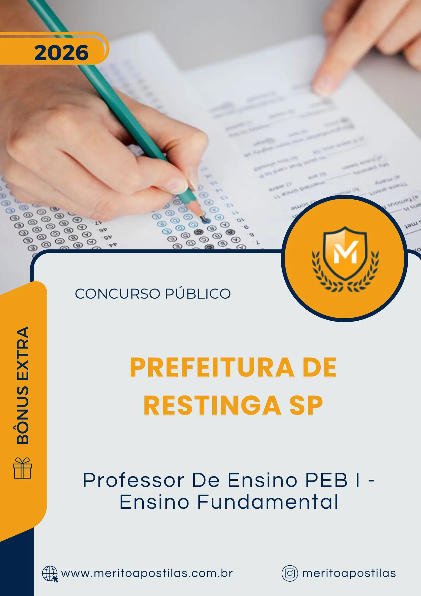 Apostila Professor De Ensino PEB I - Ensino Fundamental Prefeitura de Restinga SP 2026