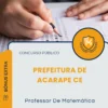 Apostila Professor De Matemática Prefeitura de Acarape CE 2026