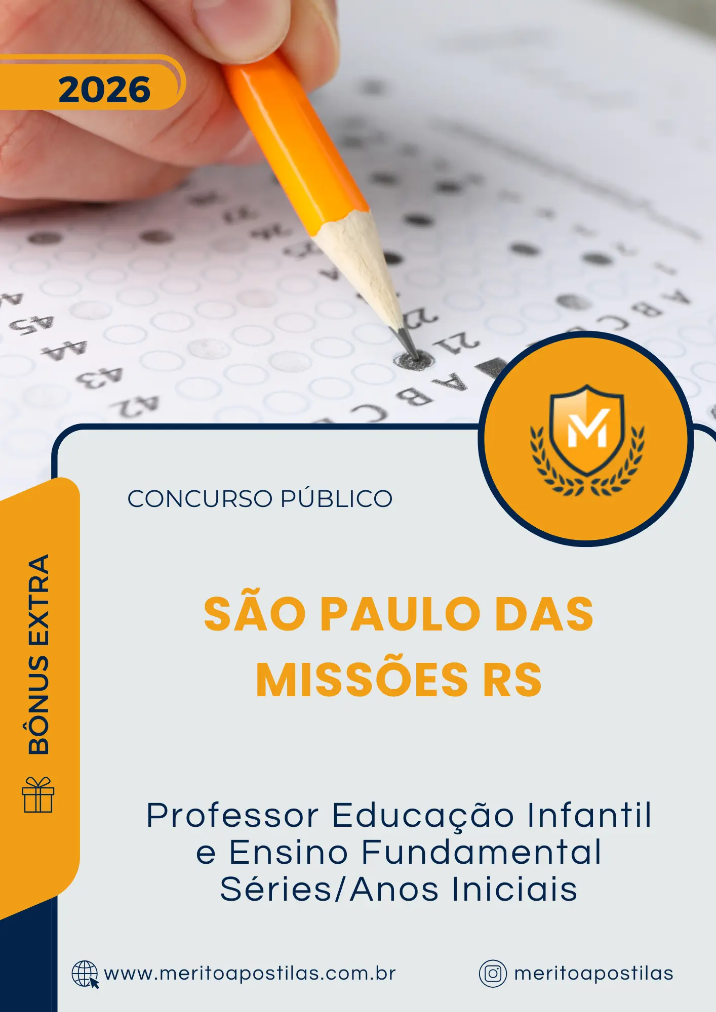 Apostila Professor Educação Infantil e Ensino Fundamental Séries Anos Iniciais Prefeitura de São Paulo das Missões RS 2026