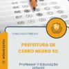 Apostila Professor II Educação Infantil Prefeitura de Cerro Negro SC 2026