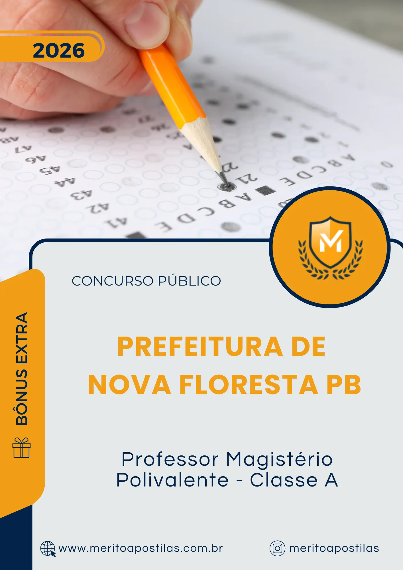 Apostila Professor Magistério Polivalente Classe A Prefeitura de Nova Floresta PB 2026