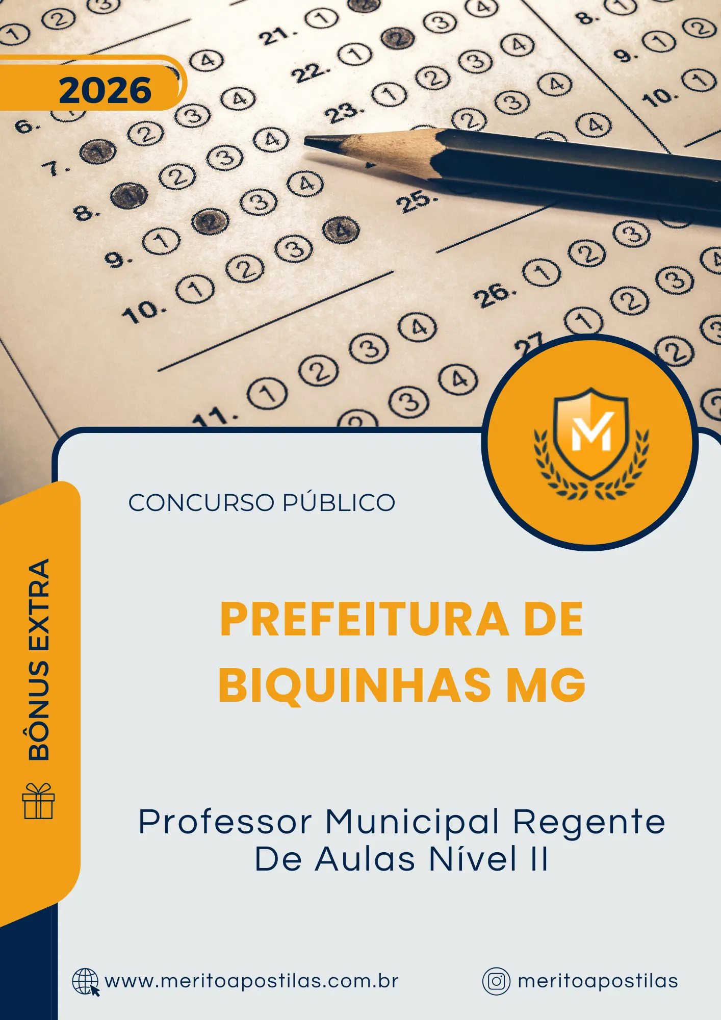 Apostila Professor Municipal Regente De Aulas Nível II Prefeitura de Biquinhas MG 2026