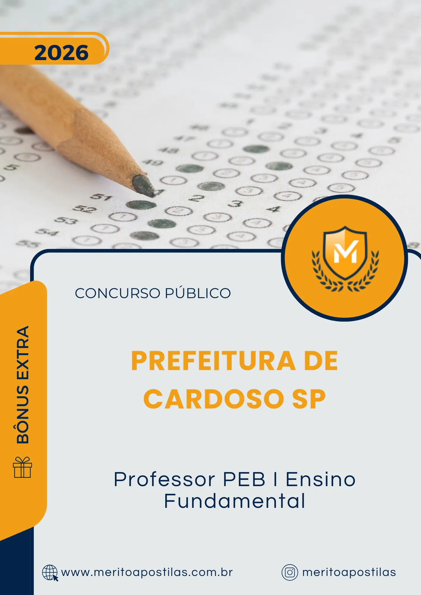 Apostila Professor PEB I Ensino Fundamental Prefeitura de Cardoso SP 2026