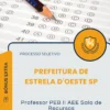 Apostila Professor PEB II AEE Sala de Recursos Prefeitura de Estrela D'Oeste SP 2025