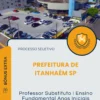 Apostila Professor Substituto I Ensino Fundamental Anos Iniciais Prefeitura de Itanhaém SP 2026