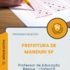 Apostila Professor de Educação Básica I Infantil Prefeitura de Manduri SP 2026