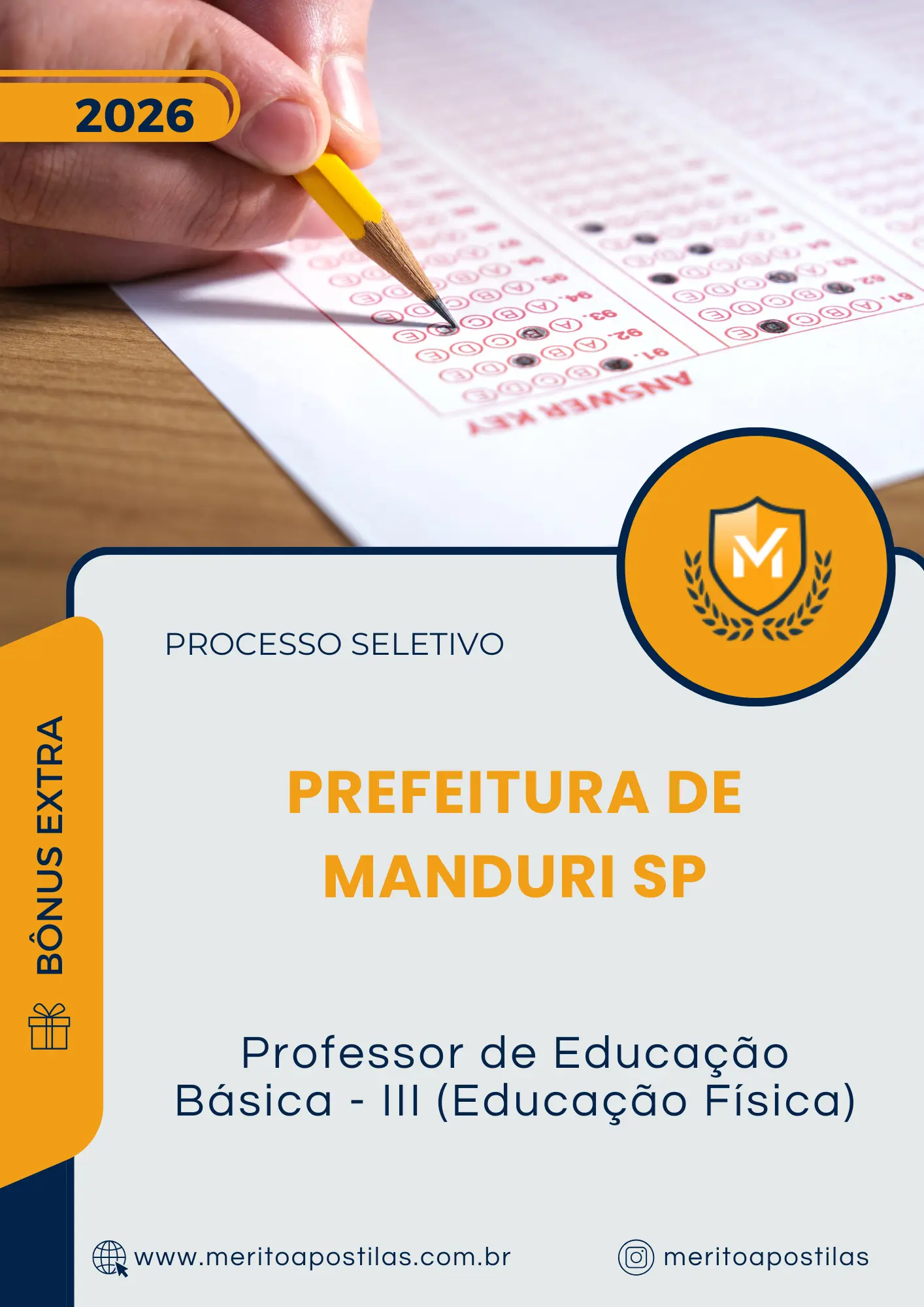 Apostila Professor de Educação Básica III Educação Física Prefeitura de Manduri SP 2026
