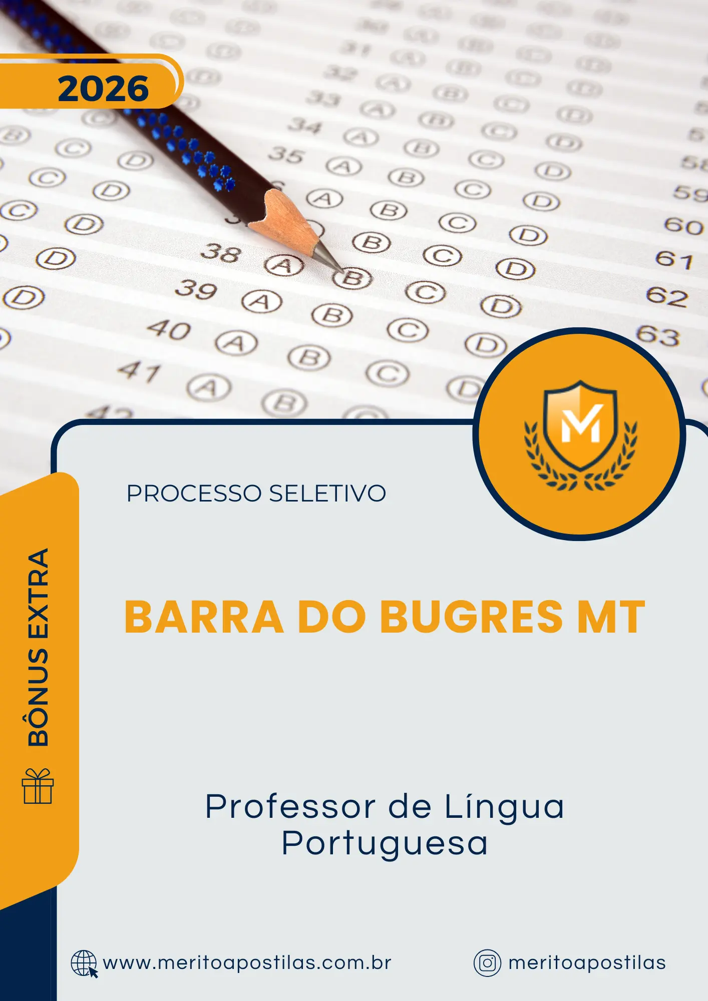Apostila Professor de Língua Portuguesa Prefeitura de Barra do Bugres MT 2026