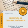 Apostila Professor de Língua Portuguesa Prefeitura de Coronel José Dias PI 2026