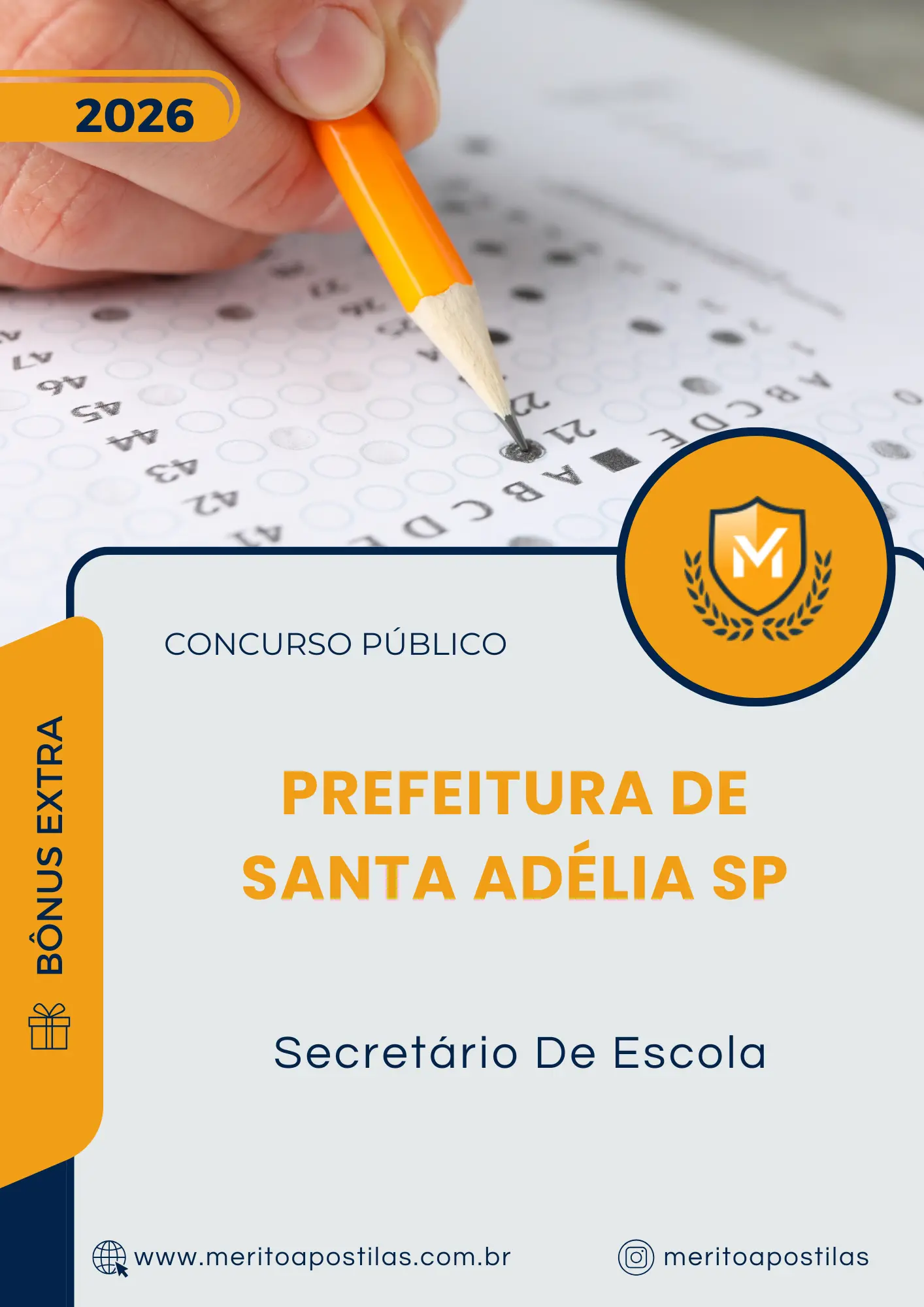 Apostila Secretário De Escola Prefeitura de Santa Adélia SP 2026