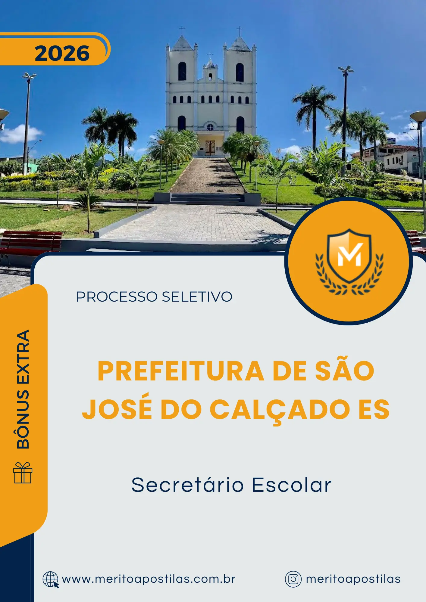 Apostila Secretário Escolar Prefeitura de São José do Calçado ES 2026