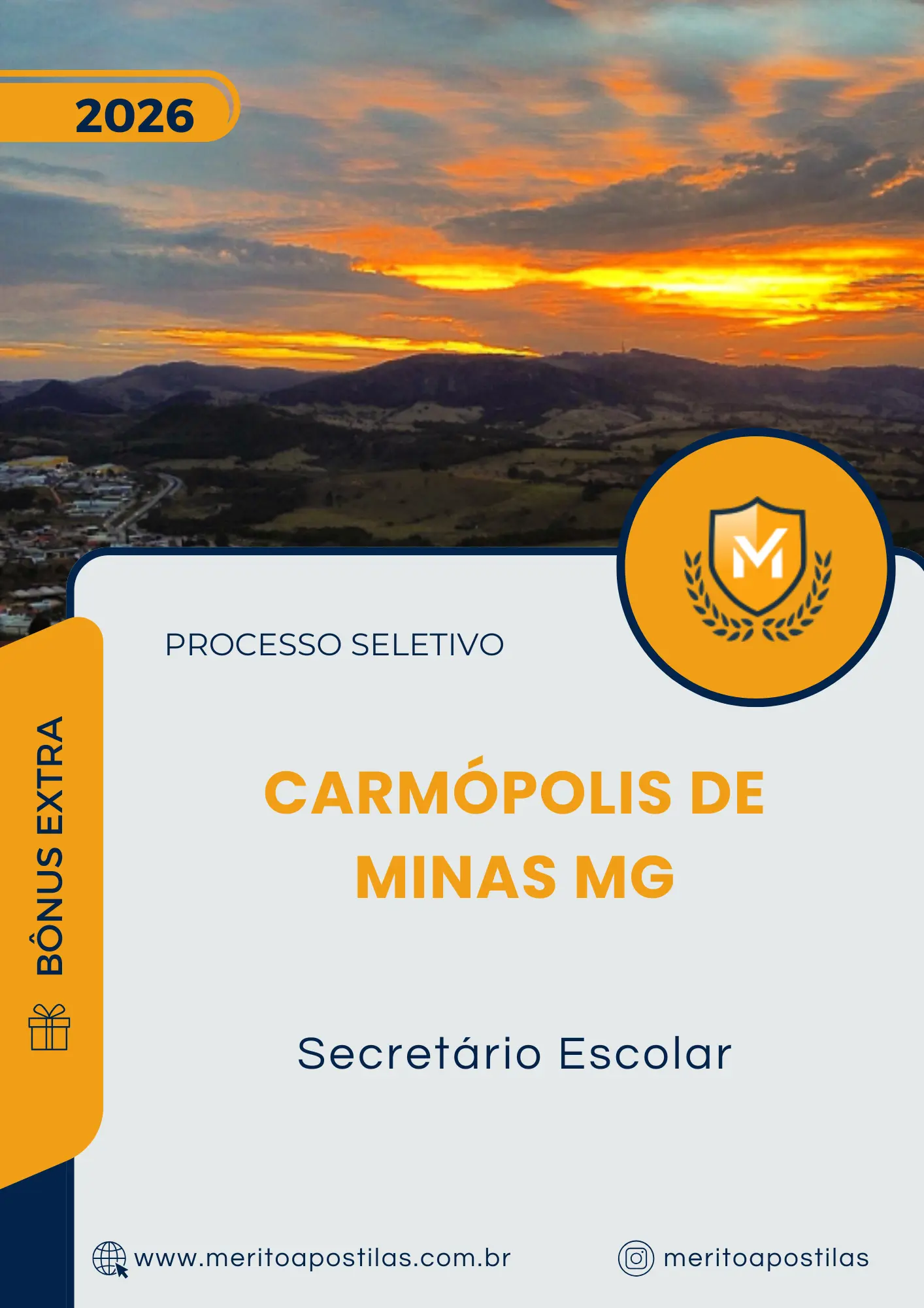 Apostila Secretário Escolar Prefeitura de Carmópolis de Minas MG 2025