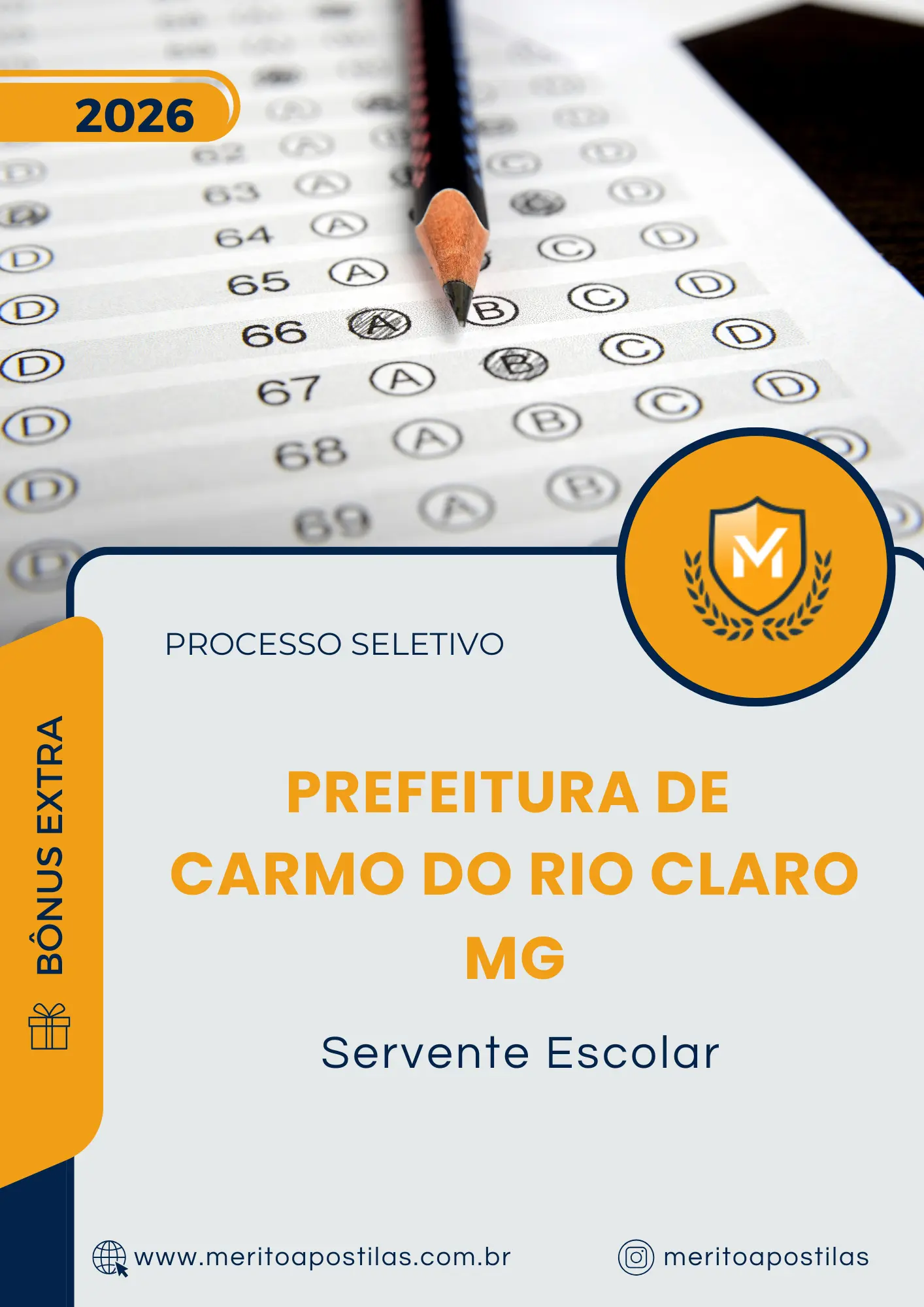 Apostila Servente Escolar Prefeitura de Carmo do Rio Claro MG 2026