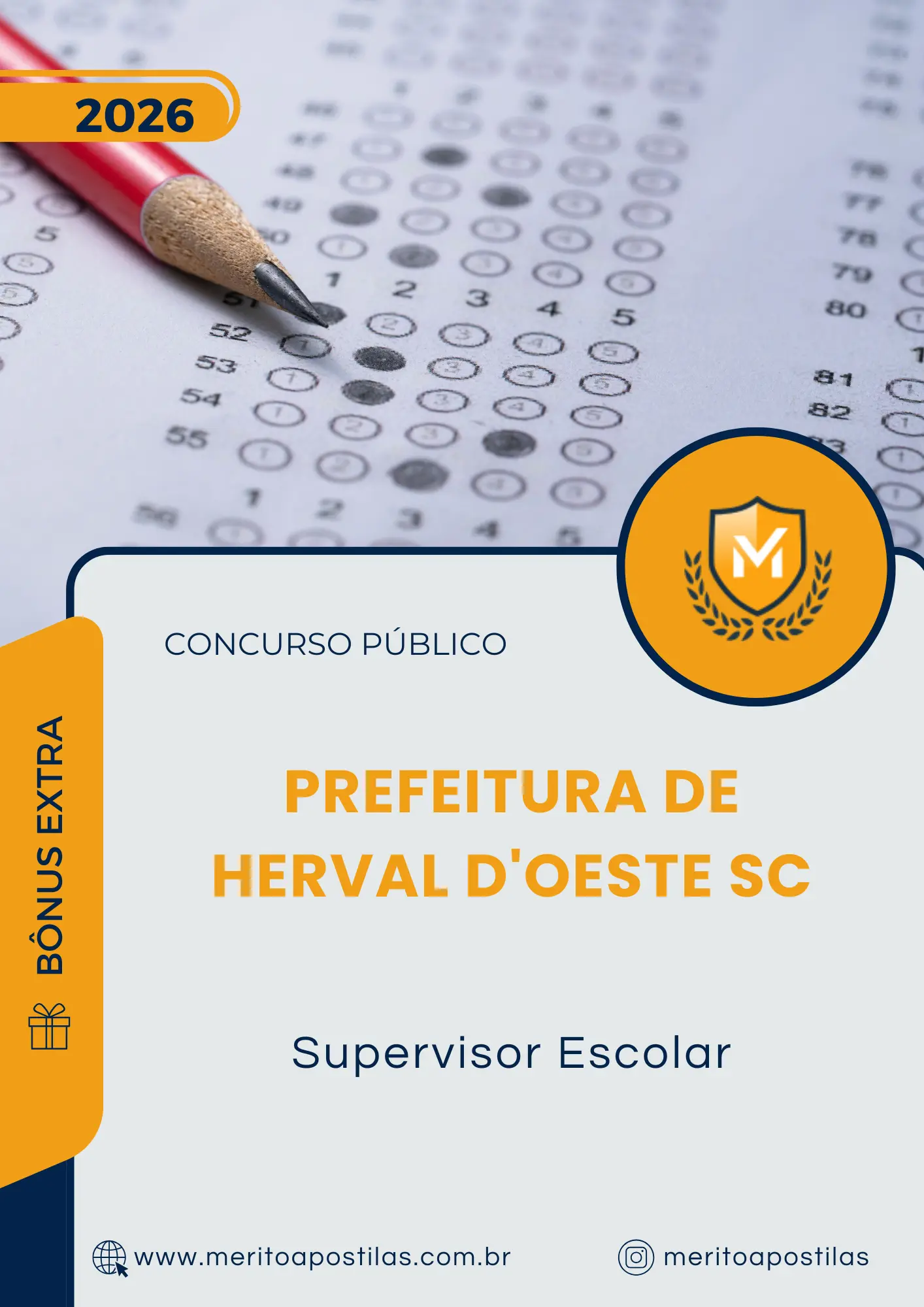 Apostila Supervisor Escolar Prefeitura de Herval D'Oeste SC 2026