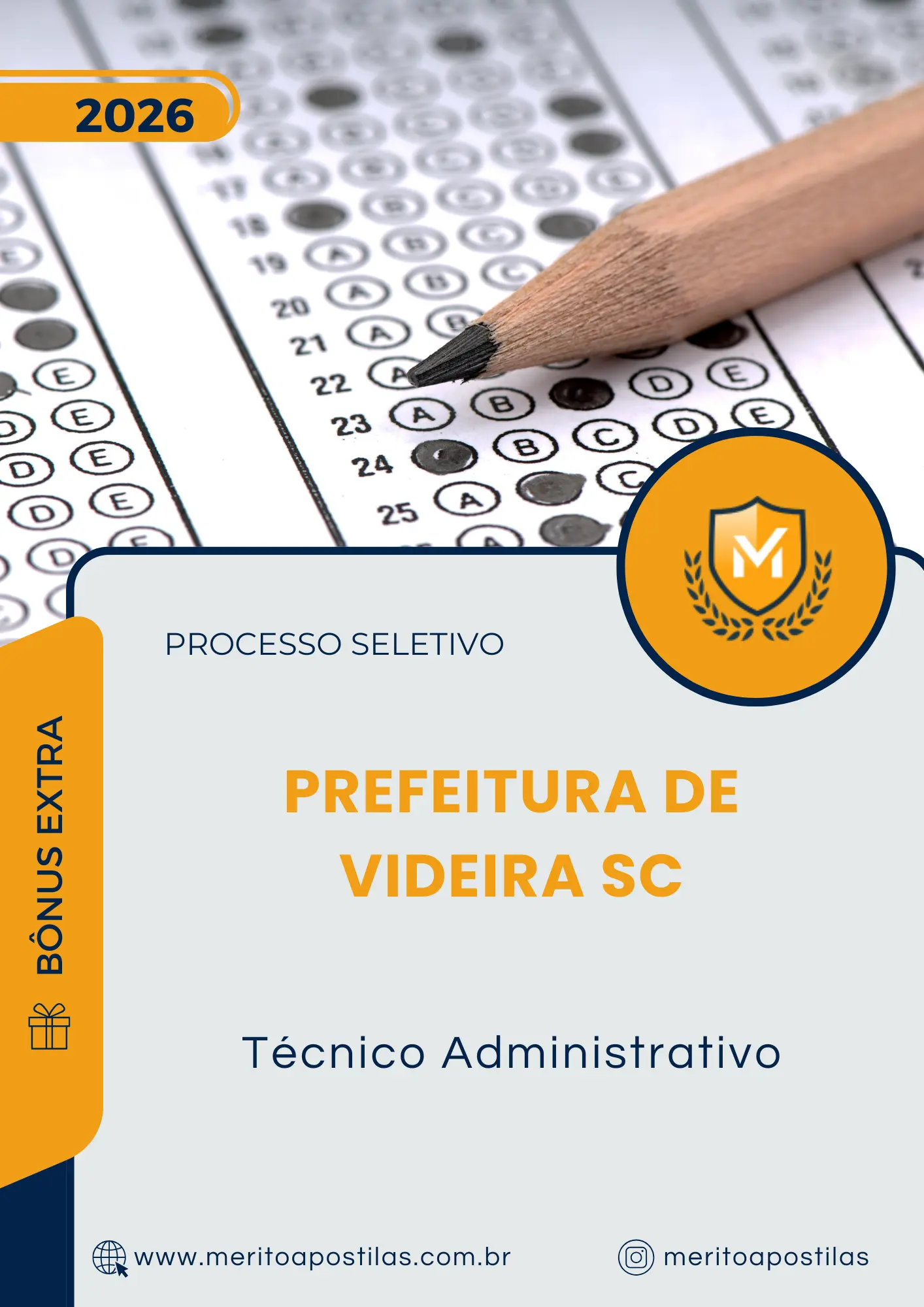 Apostila Técnico Administrativo Prefeitura de Videira SC 2026