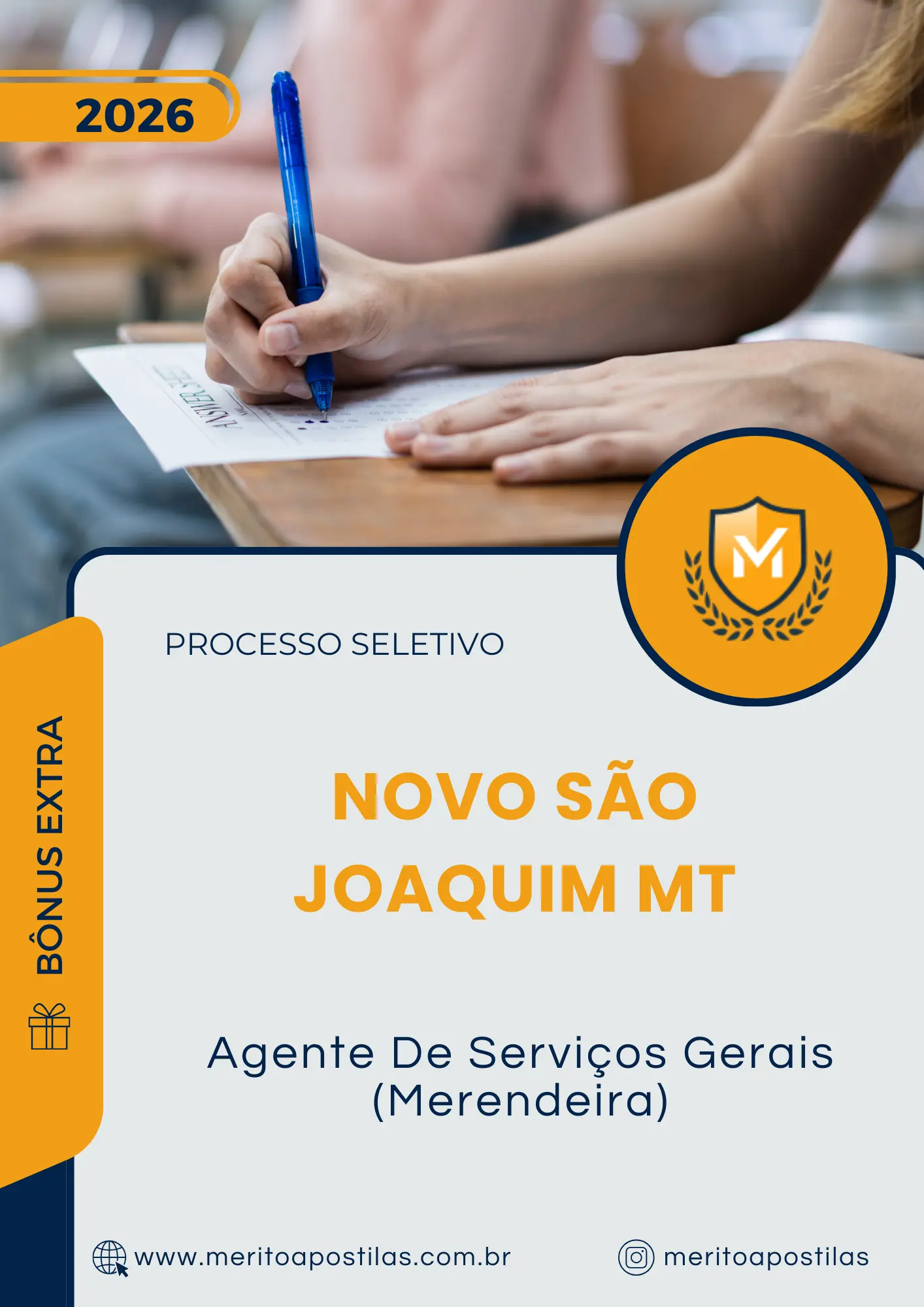 Apostila Agente De Serviços Gerais Merendeira Prefeitura de Novo São Joaquim MT 2026