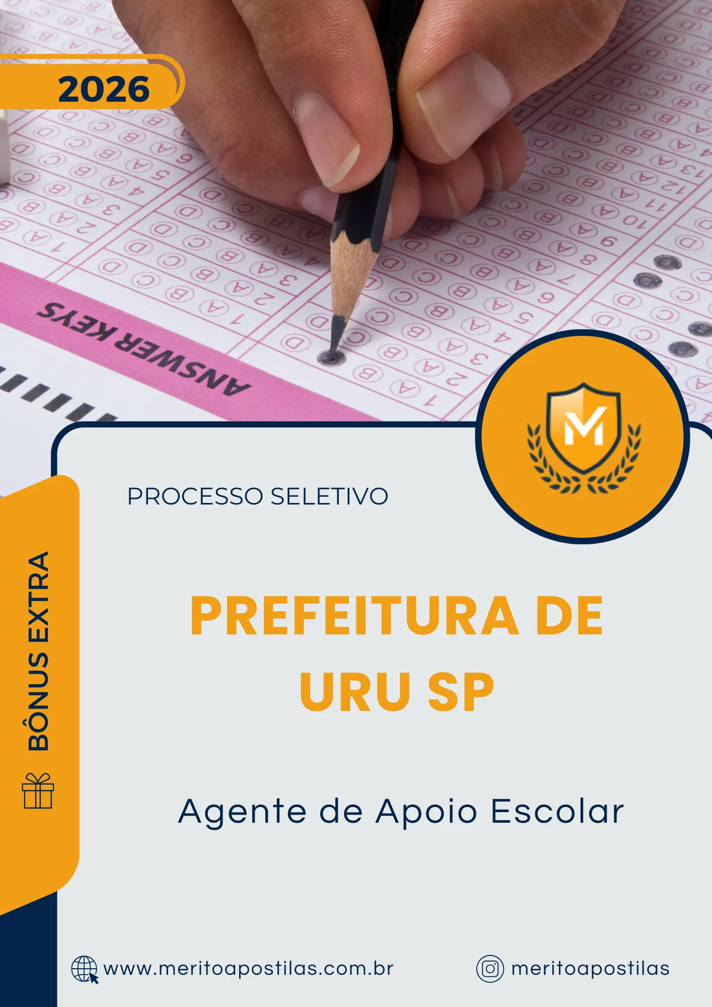 Apostila Agente de Apoio Escolar Prefeitura de Uru SP 2026