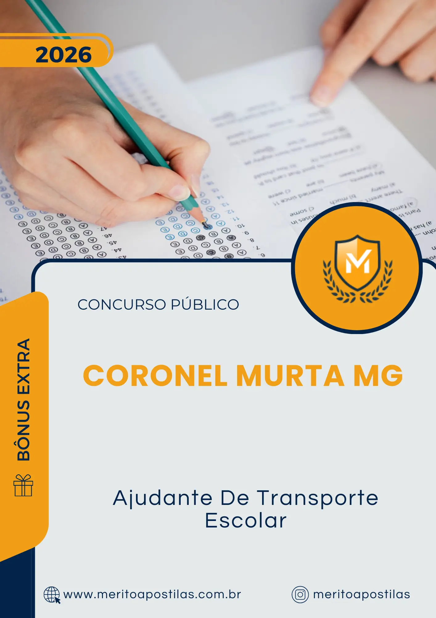 Apostila Ajudante De Transporte Escolar Prefeitura de Coronel Murta MG 2026
