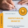 Apostila Analista de Contratos e Licitações Prefeitura de Ibiam SC 2026