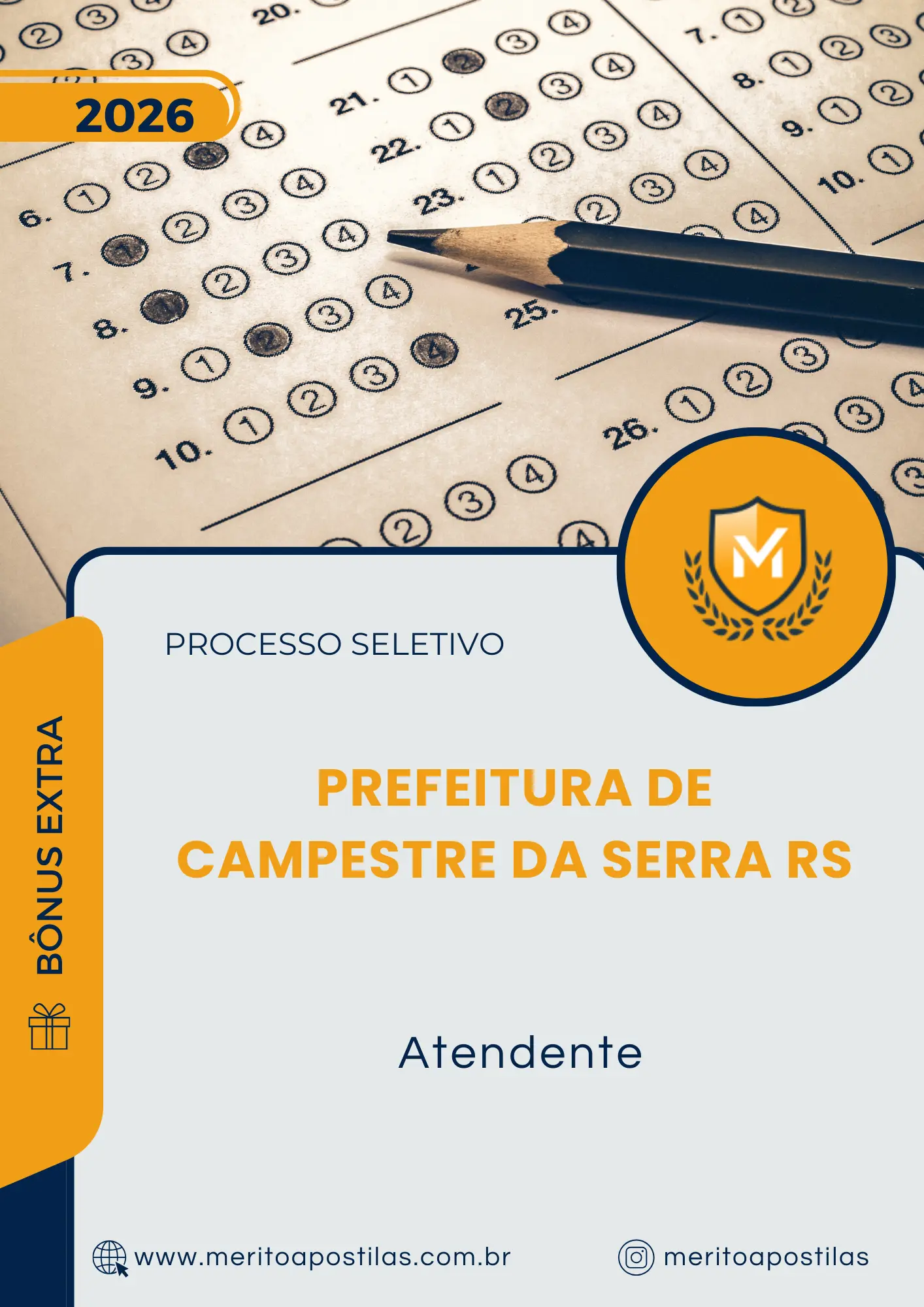 Apostila Atendente Prefeitura de Campestre da Serra RS 2026