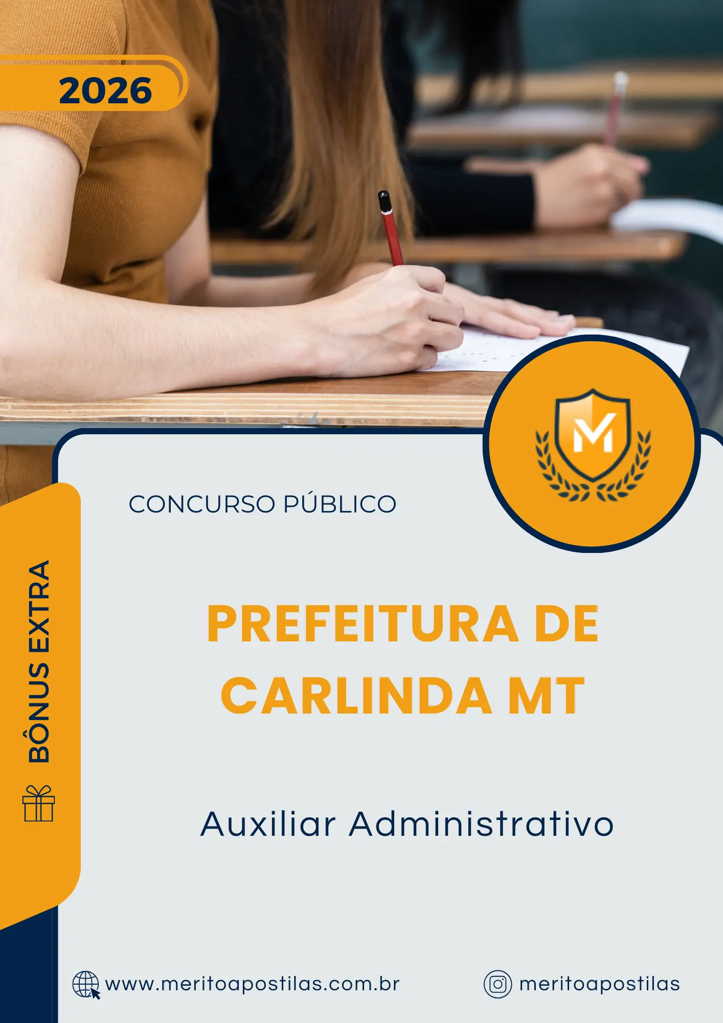 Apostila Auxiliar Administrativo Prefeitura de Carlinda MT 2026