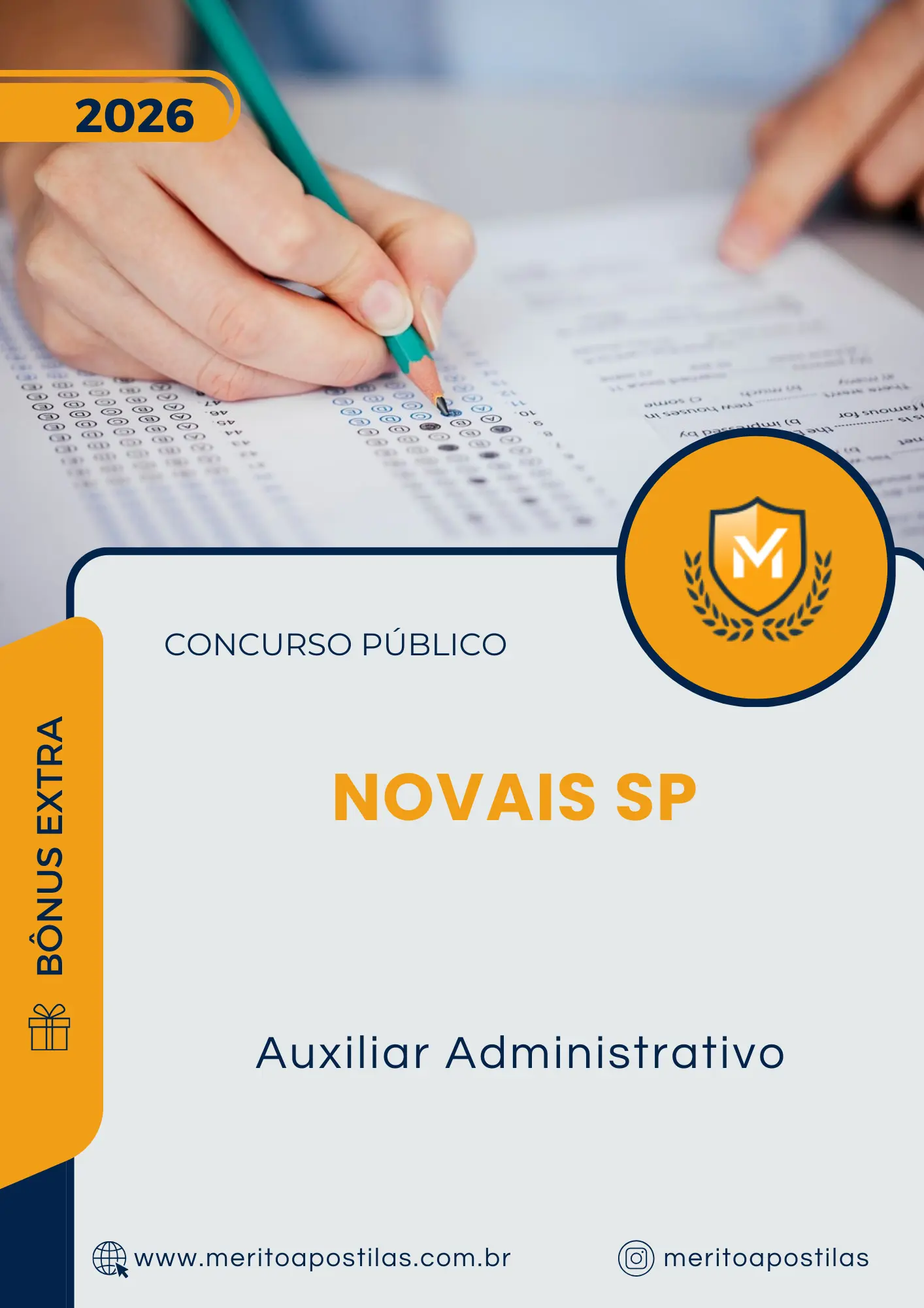 Apostila Auxiliar Administrativo Câmara de Novais SP 2026