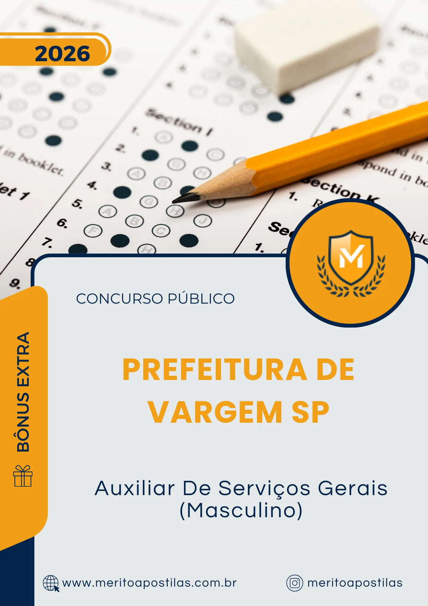 Apostila Auxiliar De Serviços Gerais Masculino Prefeitura de Vargem SP 2026
