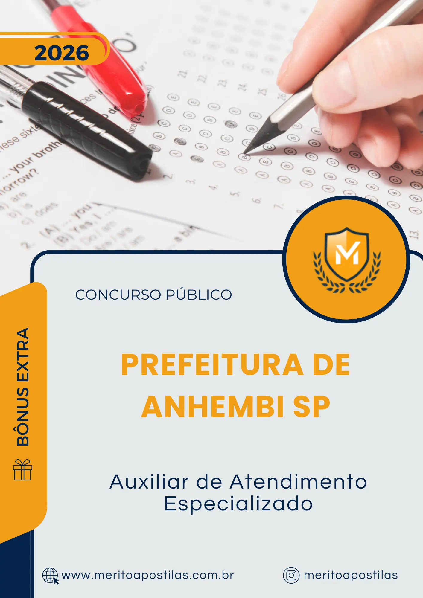 Apostila Auxiliar de Atendimento Especializado Prefeitura de Anhembi SP 2026
